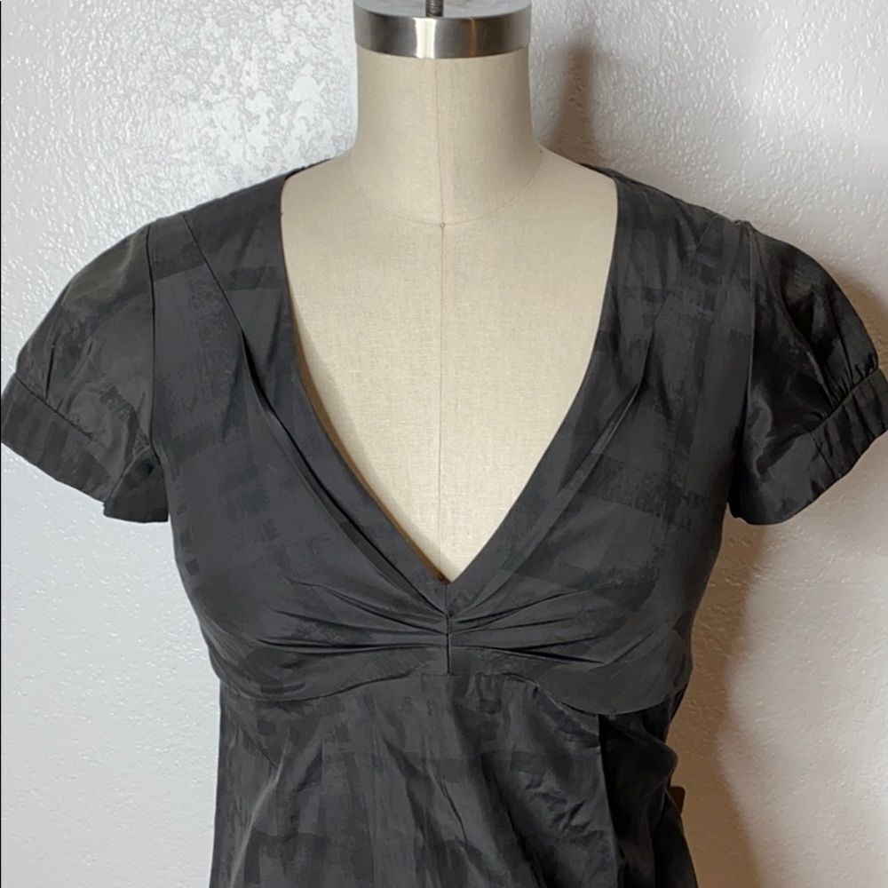 Cue Brown/Black Short Sleeve Top 6 - Picture 5 of 6